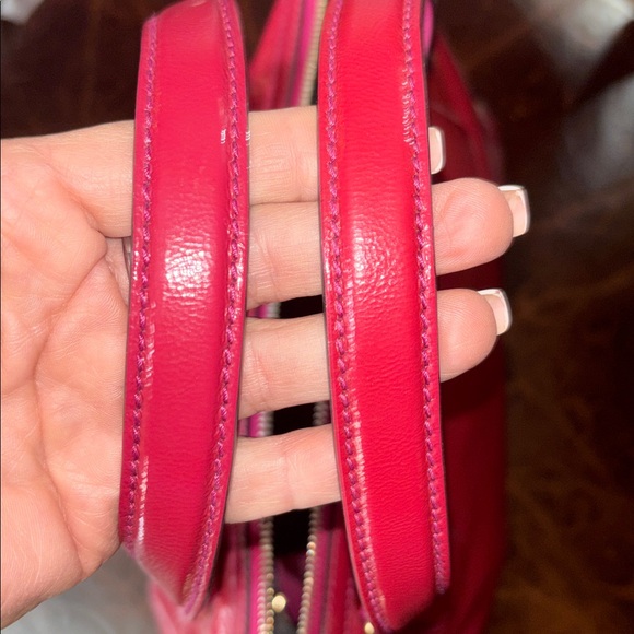 Gucci Soho Patent Leather Top Handle Bag Fuchsia Pink Interlocking G - Picture 5 of 14